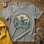 T-Shirt — "Beyond the Horizon" Shark Compass Graphic Tee
