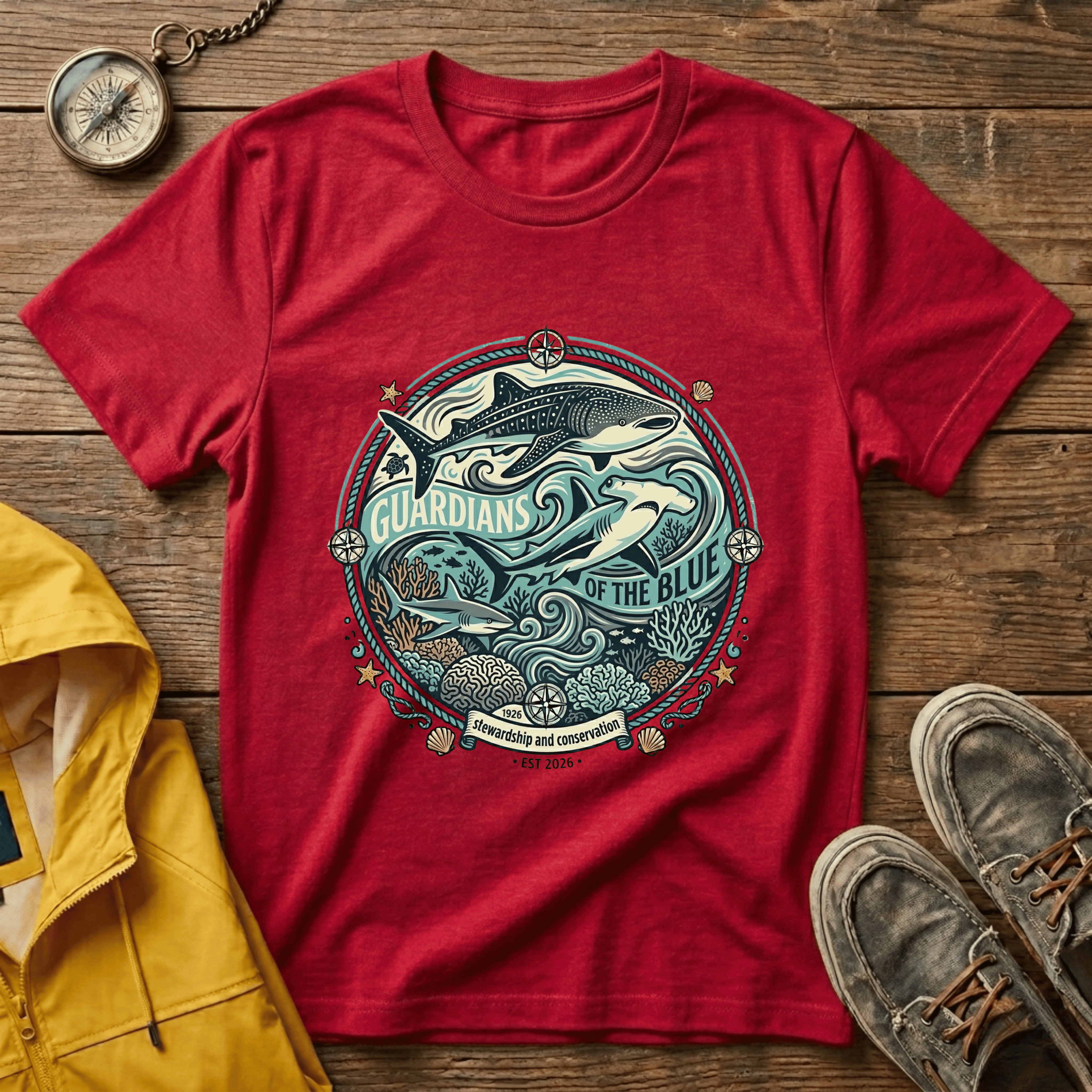 T-Shirt — 'Guardians of the Blue' Whale & Ocean Graphic Tee