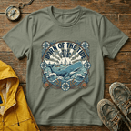 Born of the Tide T-Shirt — 'Wild Ocean Living' Nautical Whale Graphic Tee