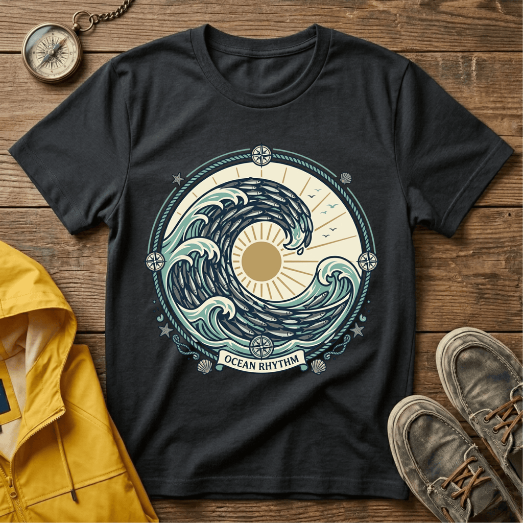 Wave Crest T-Shirt — Nautical Ocean Sun Graphic Tee
