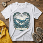 Coastal Conservation Whale T-Shirt — "Protect What Moves You" Eco Ocean Tee
