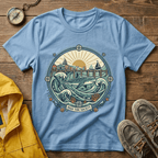 Coastal Sunrise T-Shirt — Nautical Ocean Waves Graphic Tee