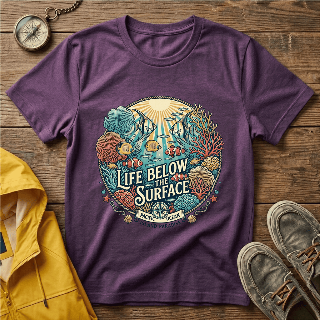 Life Below Surface T-Shirt — Retro Underwater Ocean Scene