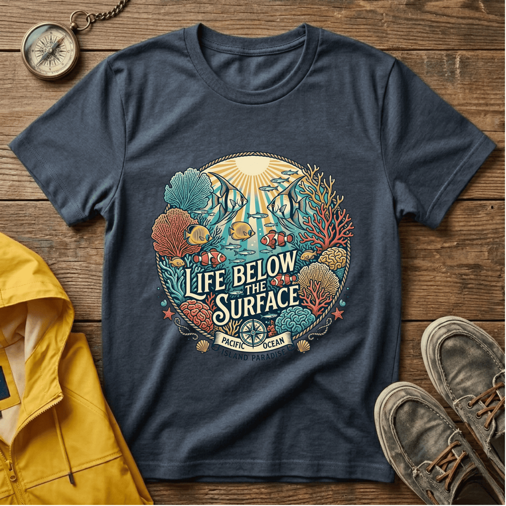 Life Below Surface T-Shirt — Retro Underwater Ocean Scene