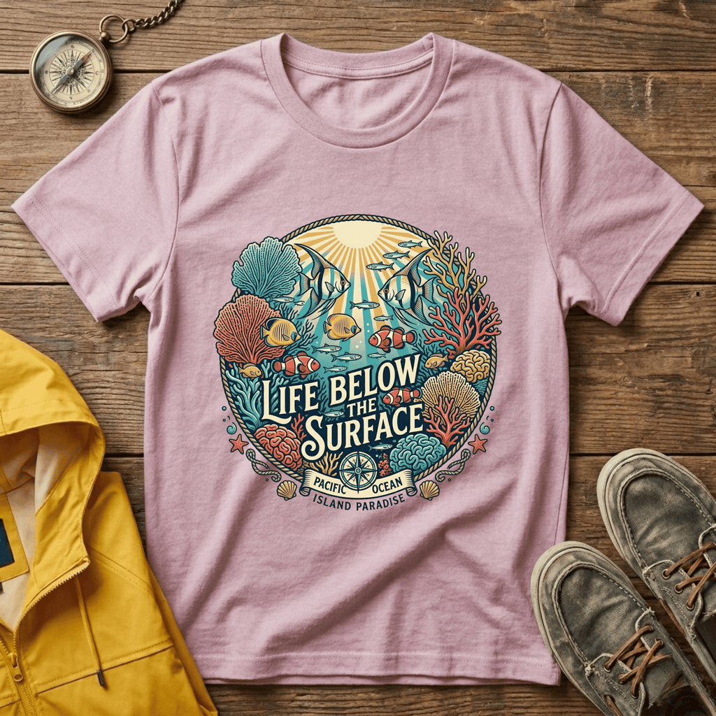 Life Below Surface T-Shirt — Retro Underwater Ocean Scene