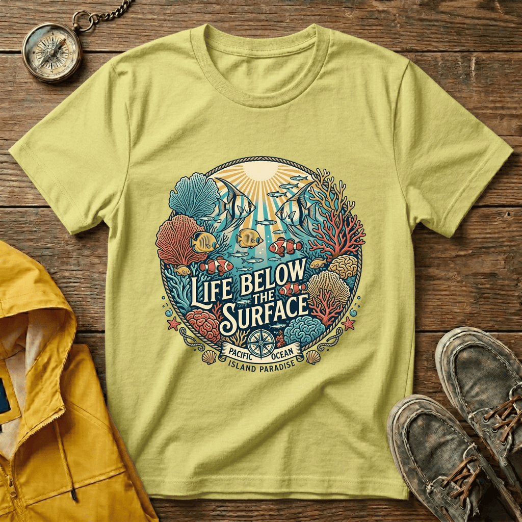 Life Below Surface T-Shirt — Retro Underwater Ocean Scene