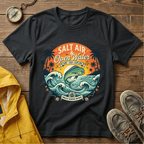 Salt Air & Open Water Surf T-Shirt — Vintage Ocean Waves Tee