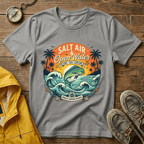 Salt Air & Open Water Surf T-Shirt — Vintage Ocean Waves Tee