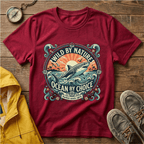Wild By Nature Shark T-Shirt — "Ocean By Choice" Vintage Surf Graphic