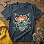 Wild By Nature Shark T-Shirt — "Ocean By Choice" Vintage Surf Graphic