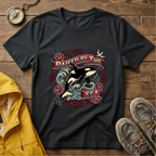 Raised By The Sea T-Shirt — Orca Whale Tattoo-Style Graphic Tee