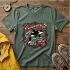 Raised By The Sea T-Shirt — Orca Whale Tattoo-Style Graphic Tee