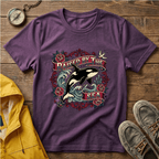 Raised By The Sea T-Shirt — Orca Whale Tattoo-Style Graphic Tee