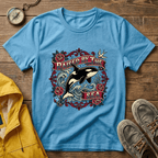 Raised By The Sea T-Shirt — Orca Whale Tattoo-Style Graphic Tee