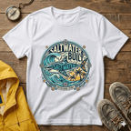 Saltwater Built Graphic T-Shirt — Coastal Surf Wave Tee