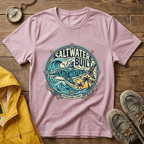 Saltwater Built Graphic T-Shirt — Coastal Surf Wave Tee