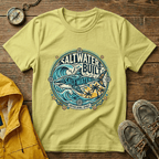 Saltwater Built Graphic T-Shirt — Coastal Surf Wave Tee