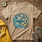 Saltwater Built Graphic T-Shirt — Coastal Surf Wave Tee