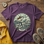 Fishing T-Shirt — Open Water Society Graphic Tee (Ocean Fish, Vintage Nautical Vibe)