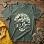 Fishing T-Shirt — Open Water Society Graphic Tee (Ocean Fish, Vintage Nautical Vibe)