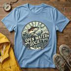Fishing T-Shirt — Open Water Society Graphic Tee (Ocean Fish, Vintage Nautical Vibe)