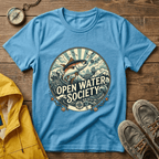 Fishing T-Shirt — Open Water Society Graphic Tee (Ocean Fish, Vintage Nautical Vibe)