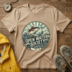 Fishing T-Shirt — Open Water Society Graphic Tee (Ocean Fish, Vintage Nautical Vibe)