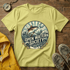 Fishing T-Shirt — Open Water Society Graphic Tee (Ocean Fish, Vintage Nautical Vibe)