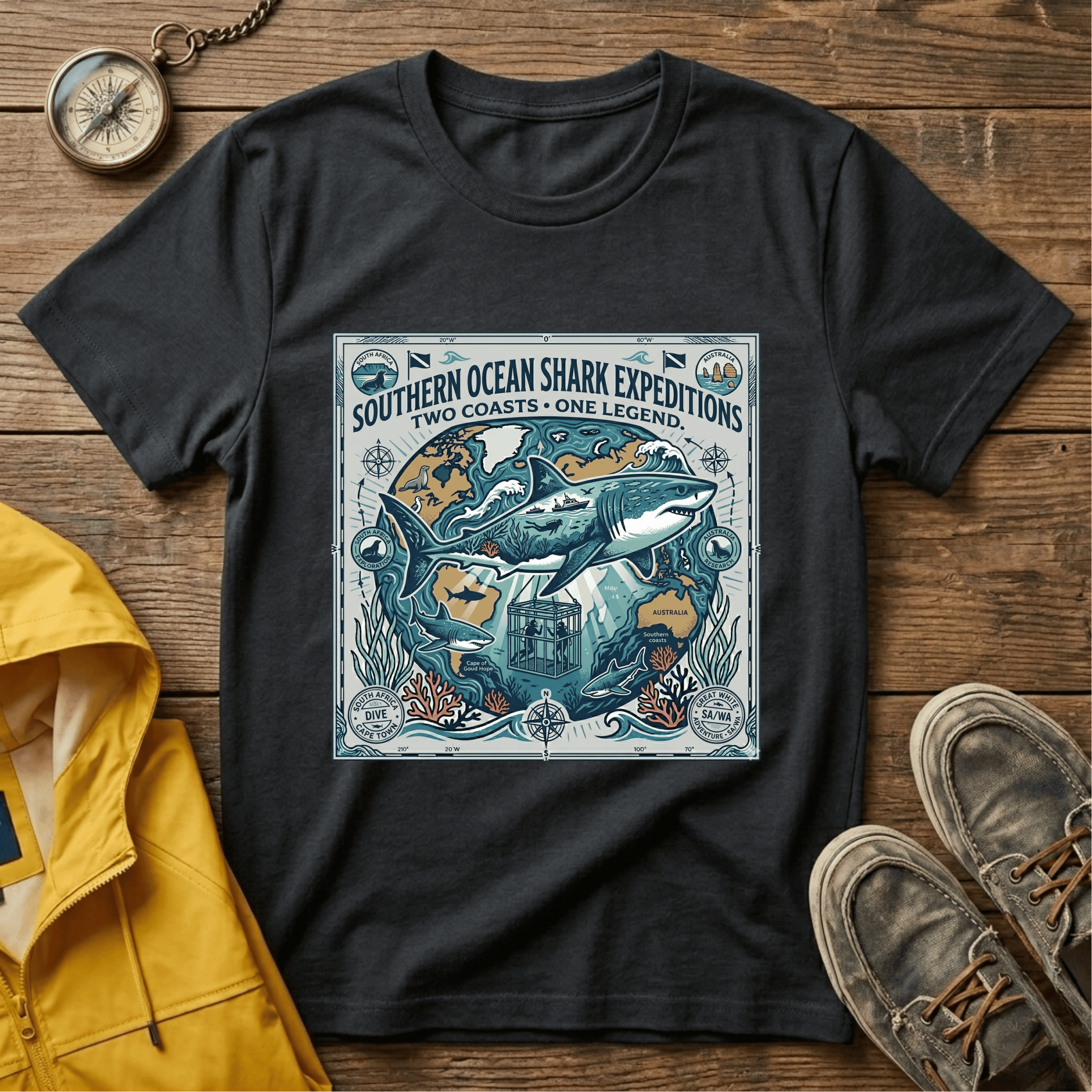 Shark Expedition T-Shirt — Southern Ocean Shark Expeditions Graphic Tee