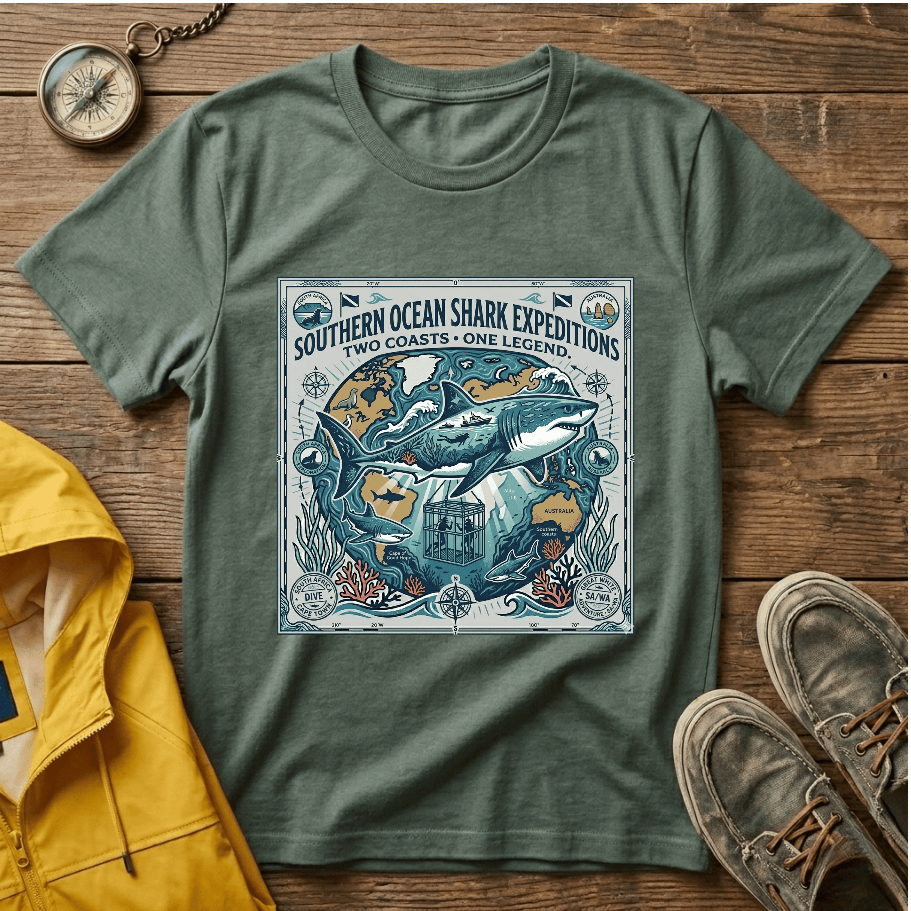 Shark Expedition T-Shirt — Southern Ocean Shark Expeditions Graphic Tee
