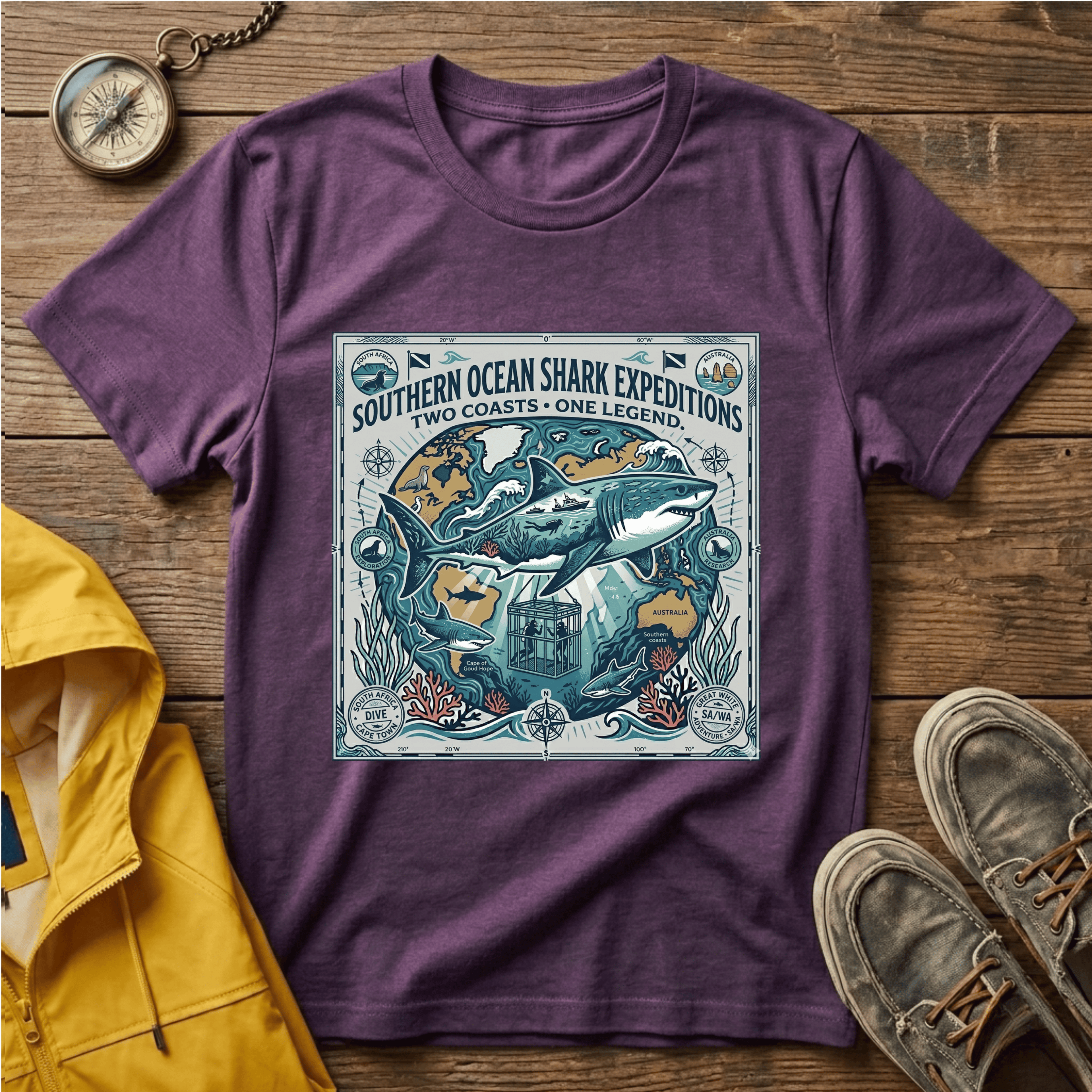 Shark Expedition T-Shirt — Southern Ocean Shark Expeditions Graphic Tee