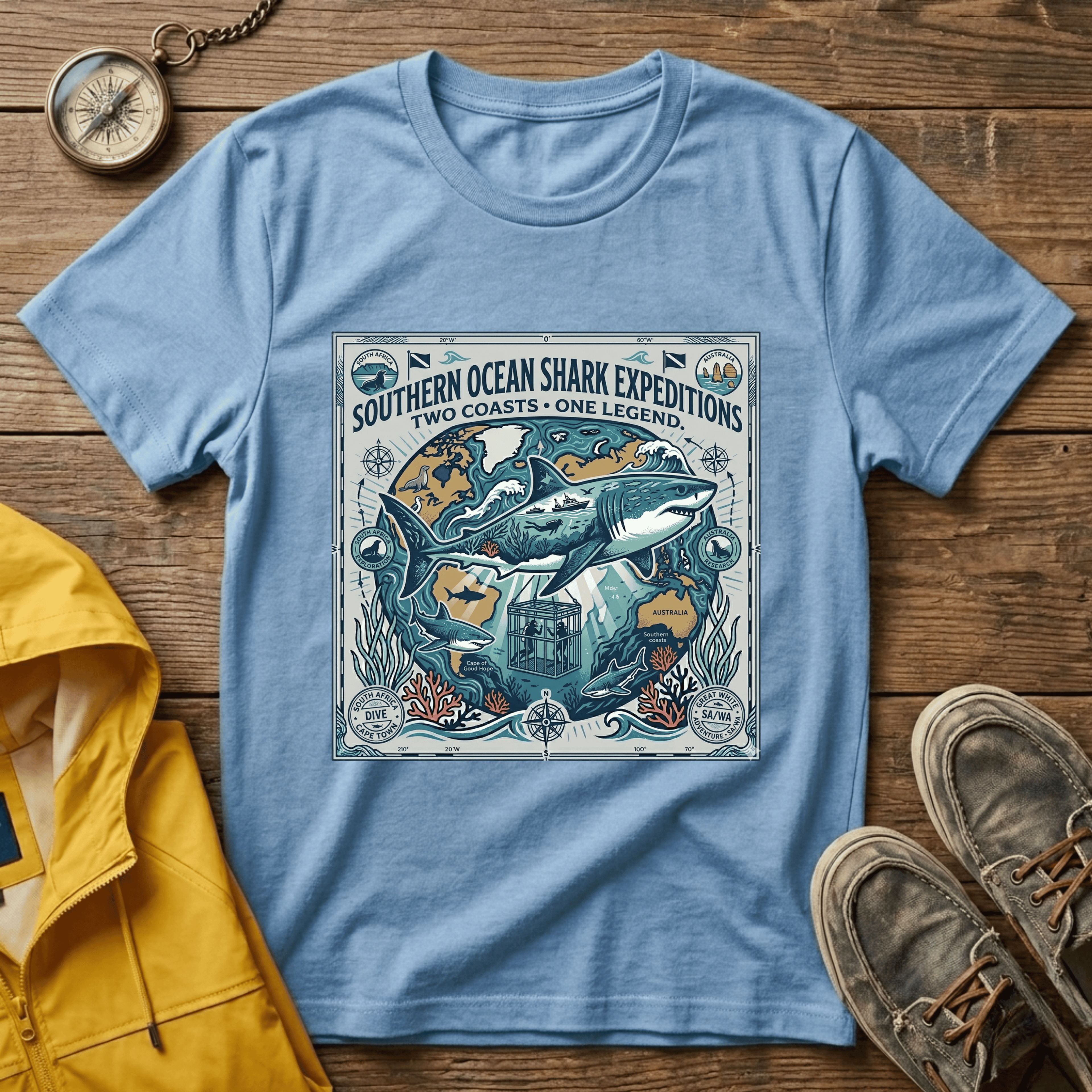 Shark Expedition T-Shirt — Southern Ocean Shark Expeditions Graphic Tee