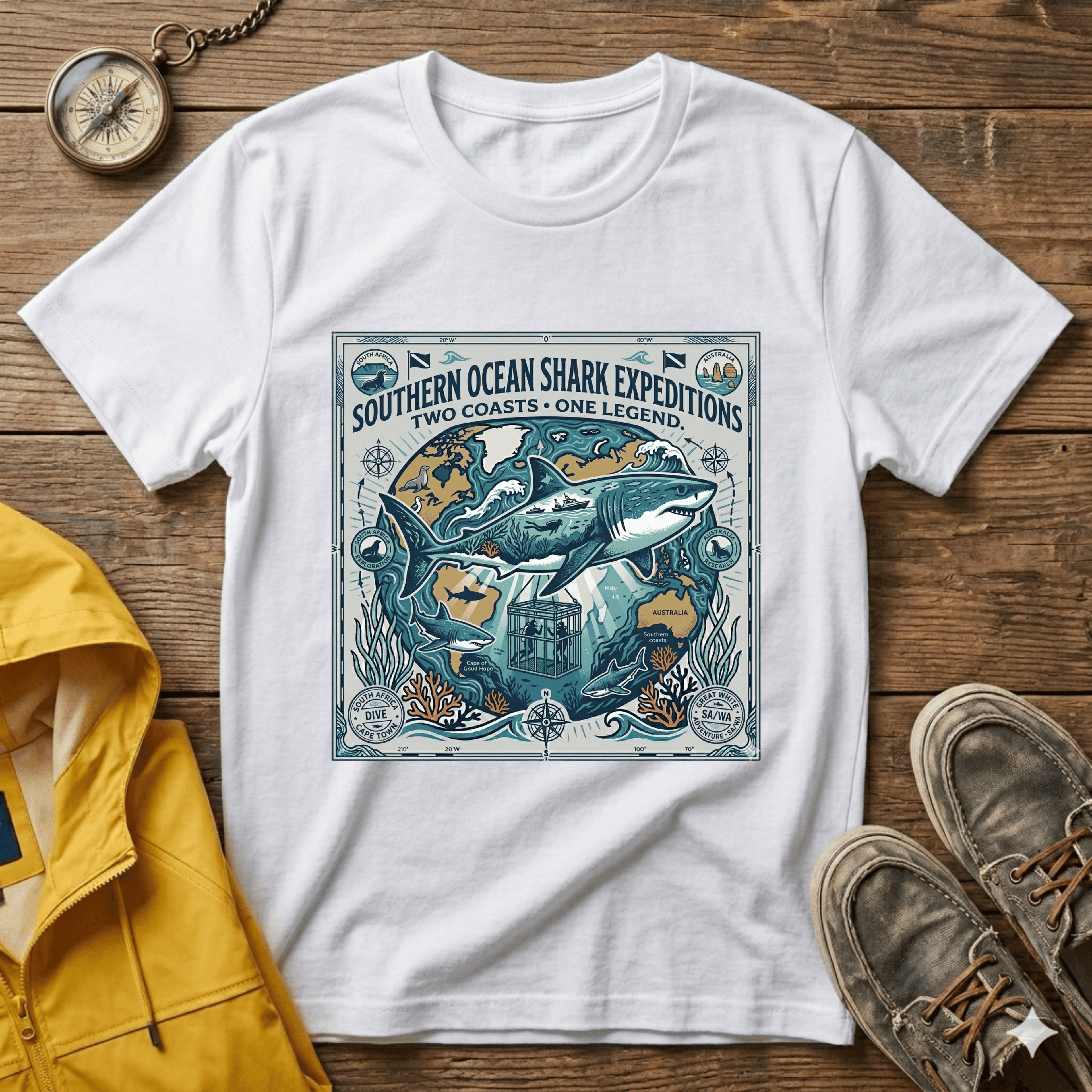 Shark Expedition T-Shirt — Southern Ocean Shark Expeditions Graphic Tee