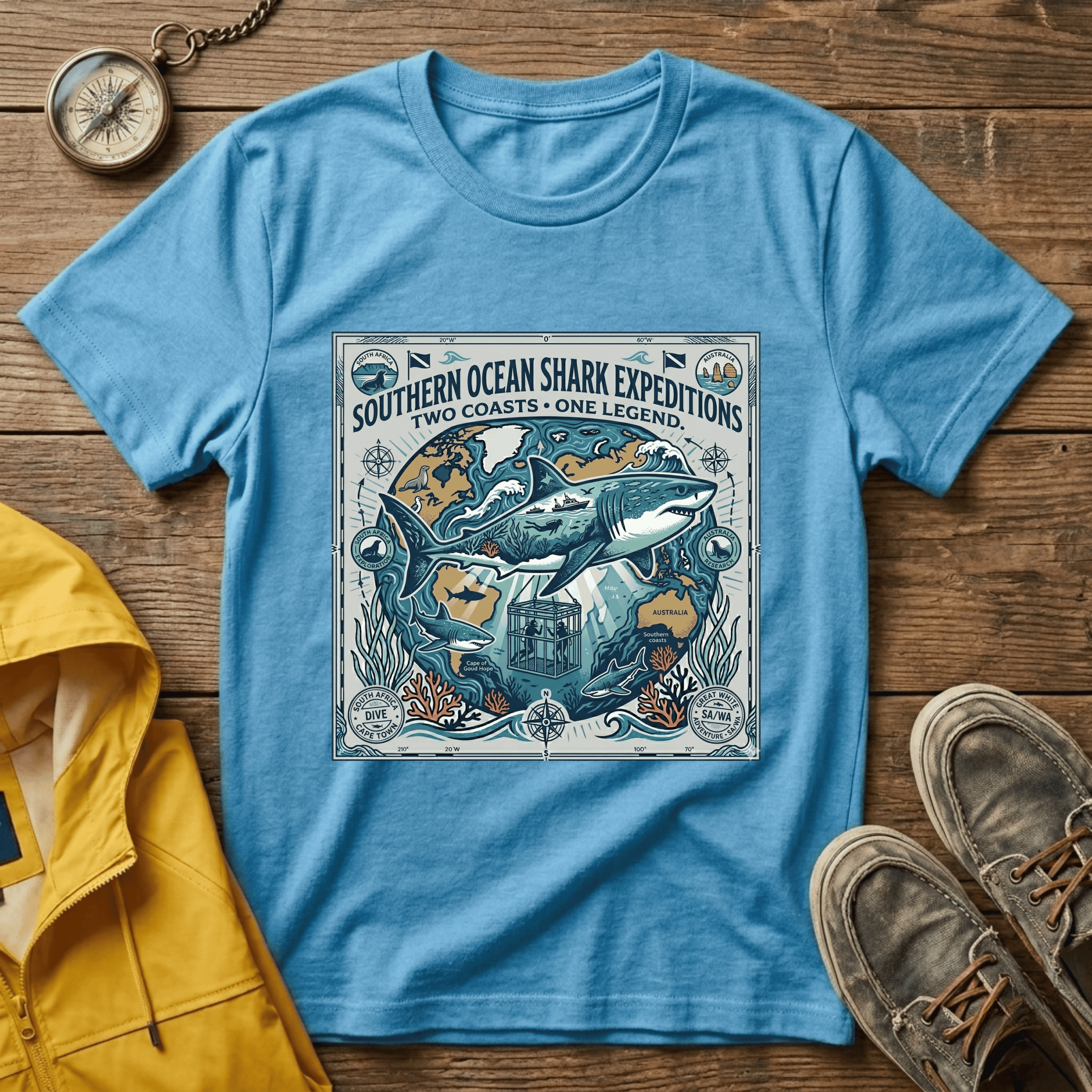 Shark Expedition T-Shirt — Southern Ocean Shark Expeditions Graphic Tee