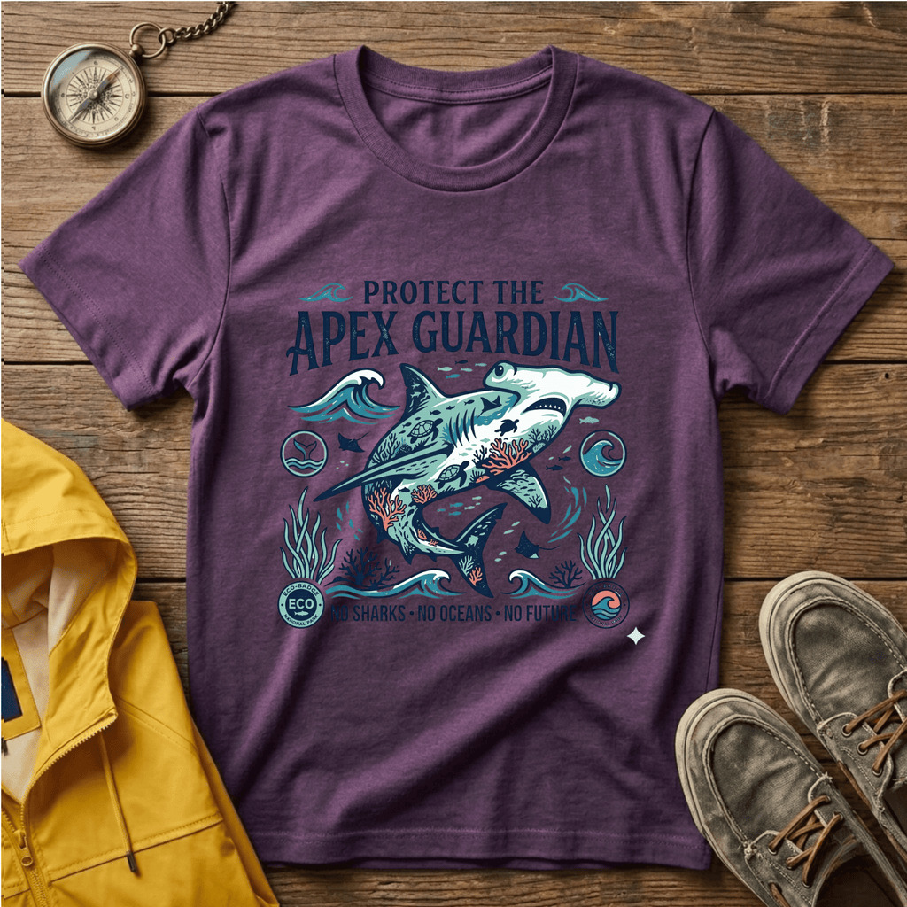 Protect the Apex Guardian Shark T-Shirt — Marine Conservation Graphic Tee
