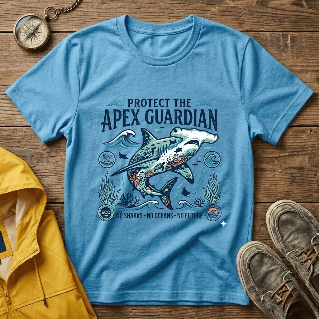 Protect the Apex Guardian Shark T-Shirt — Marine Conservation Graphic Tee
