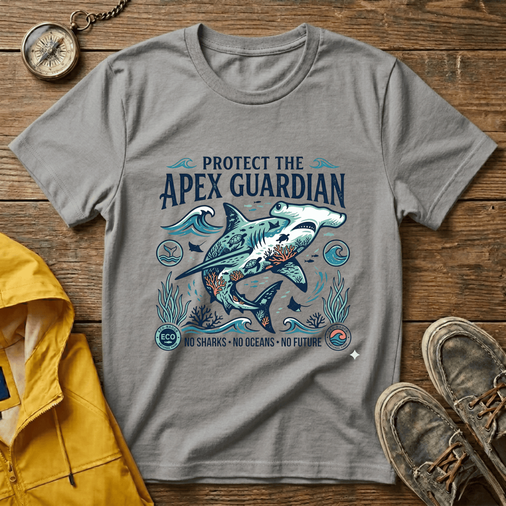 Protect the Apex Guardian Shark T-Shirt — Marine Conservation Graphic Tee