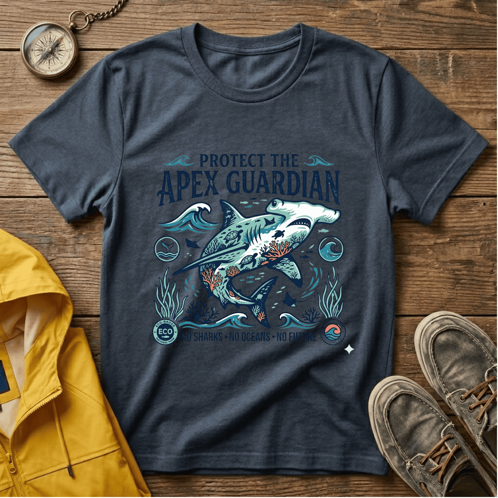 Protect the Apex Guardian Shark T-Shirt — Marine Conservation Graphic Tee