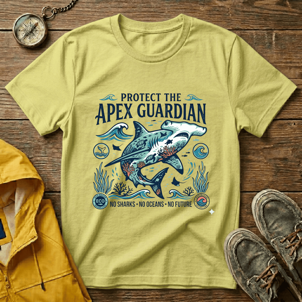 Protect the Apex Guardian Shark T-Shirt — Marine Conservation Graphic Tee