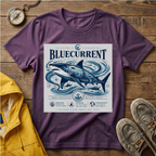 Bluecurrent Shark Graphic T‑Shirt — Vintage Ocean Surf Design