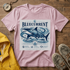 Bluecurrent Shark Graphic T‑Shirt — Vintage Ocean Surf Design