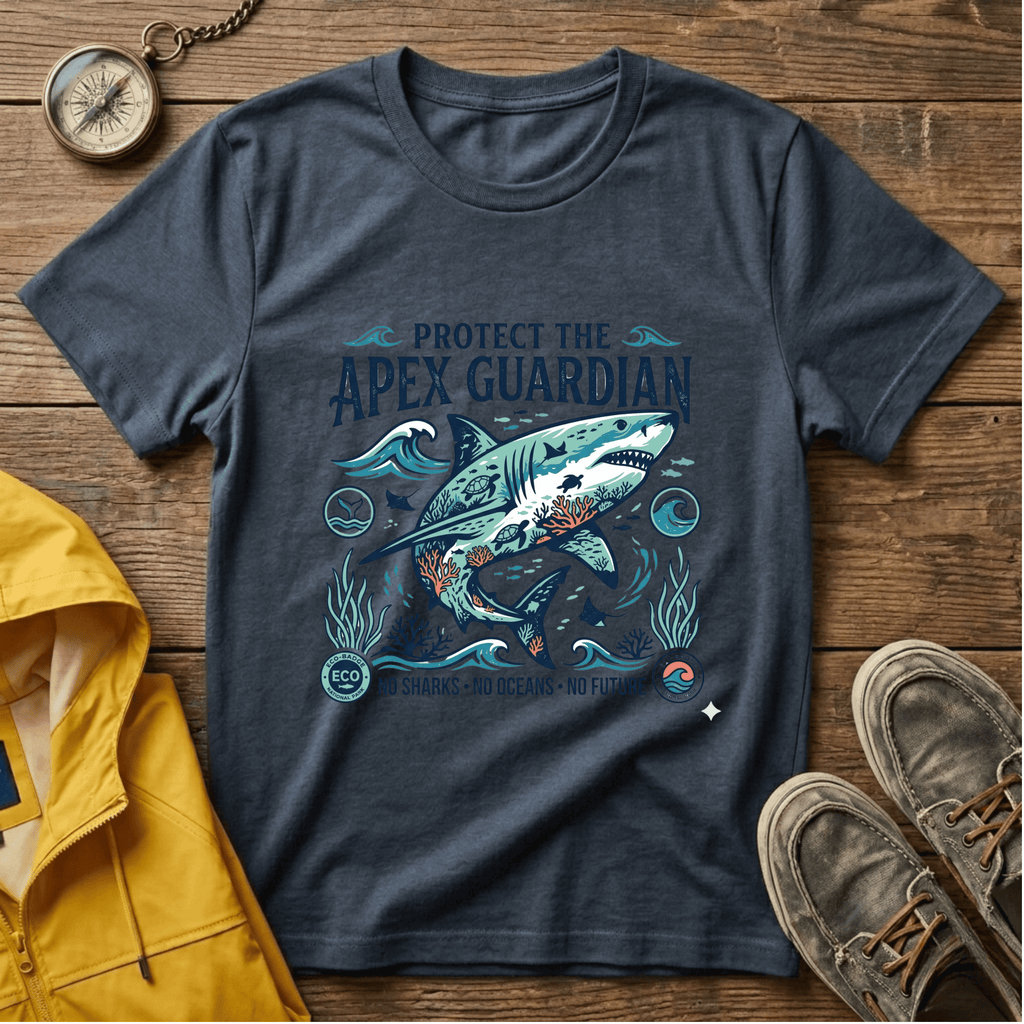 Apex Guardian Great White Shark T-Shirt — Protect the Ocean Marine Conservation Tee