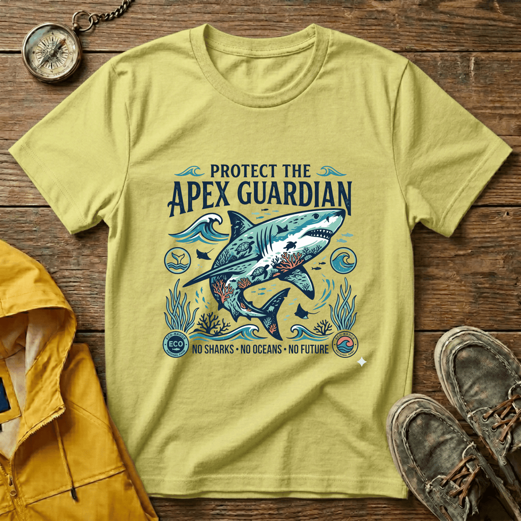 Apex Guardian Great White Shark T-Shirt — Protect the Ocean Marine Conservation Tee