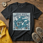 Great White Shark T-Shirt — "Guardian of the Blue Wilderness" Graphic Tee