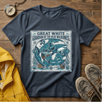 Great White Shark T-Shirt — "Guardian of the Blue Wilderness" Graphic Tee