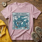 Great White Shark T-Shirt — "Guardian of the Blue Wilderness" Graphic Tee