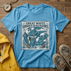 Great White Shark T-Shirt — "Guardian of the Blue Wilderness" Graphic Tee