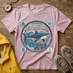 Shark Nautical Graphic T-Shirt — "Bluecurrent" Ocean Adventure Tee