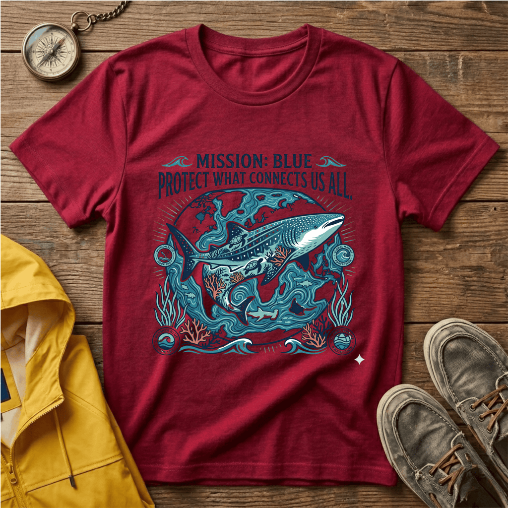 T-Shirt — Mission: Blue “Protect What Connects Us All” Ocean Conservation Tee