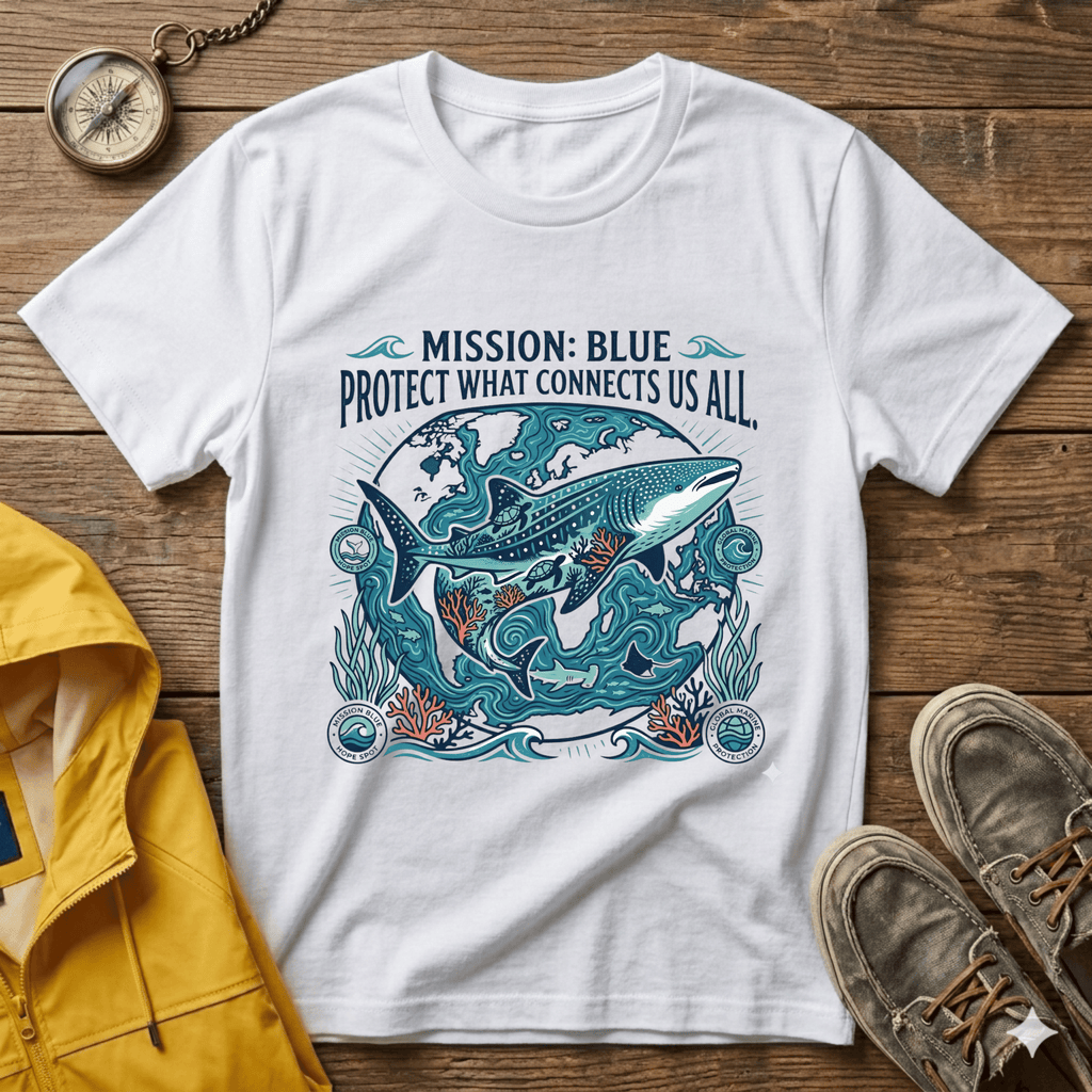 T-Shirt — Mission: Blue “Protect What Connects Us All” Ocean Conservation Tee
